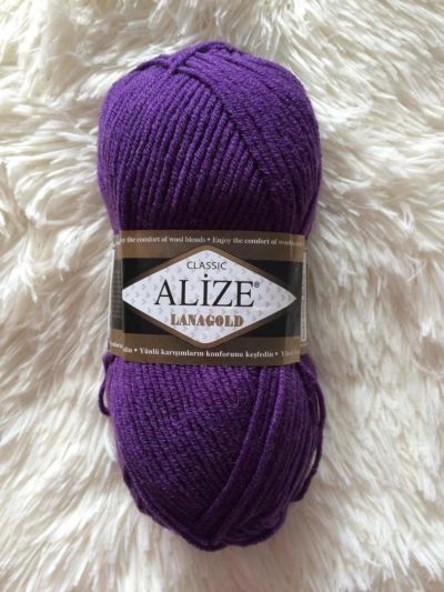 Лот: 9825451. Фото: 1. Пряжа Alize Lanagold 49% шерсть... Ткани, нитки, пряжа