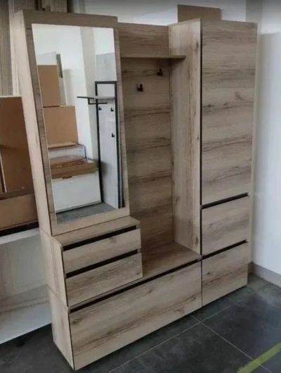 Лот: 25889078. Фото: 1. Шкаф-Пенал Берген Цвет Дуб Делано... Шкафы, шкафы-купе