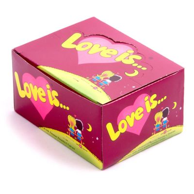 Лот: 12723659. Фото: 1. Love Is Cherry-Lemon Коробка. Жевательная резинка
