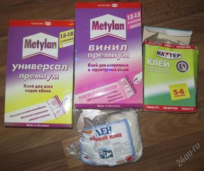 Лот: 2158334. Фото: 1. Клей обойный, две новые пачки... Клеи, герметики, пена монтажная, клейкие ленты