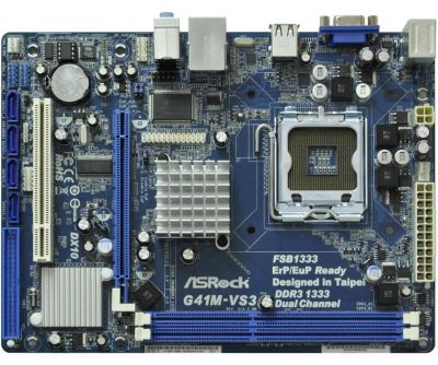 Лот: 8953951. Фото: 1. Материнская плата AsRock G41M-VS3... Материнские платы