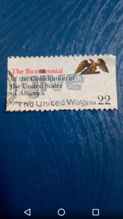 Лот: 20590671. Фото: 1. США 1987 год. Двухсотлетие конституции. Марки