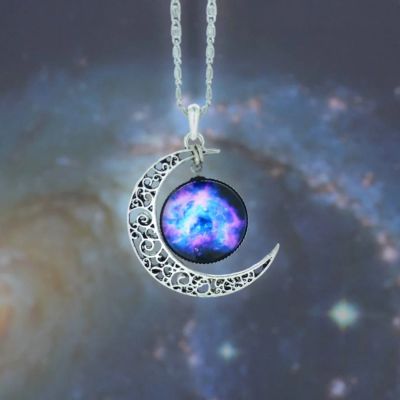 Лот: 4885254. Фото: 1. Ожерелье-кулон Galaxy с цепью... Кулоны, подвески