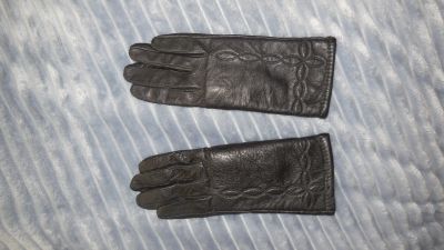 Лот: 19820975. Фото: 1. Перчатки женские кожаные размер... Перчатки, варежки, митенки