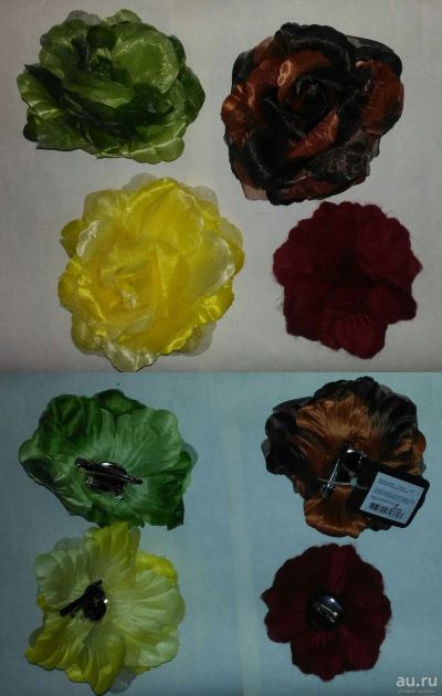 Лот: 15606901. Фото: 1. Брошь текстильная роза цветок... Броши