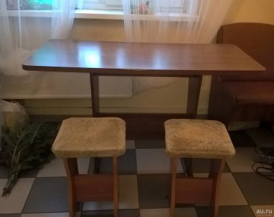 Лот: 12967950. Фото: 1. СТОЛ и 2 табурета. Столы, стулья, обеденные группы