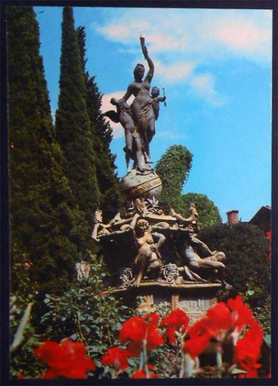 Лот: 6069392. Фото: 1. Открытка Крым. Ялта. Фонтан Ночь... Открытки, конверты