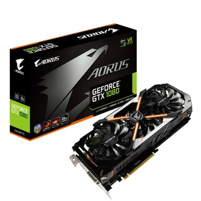 Лот: 20548259. Фото: 1. 8Gb Gigabyte GTX 1080 AORUS rev... Видеокарты