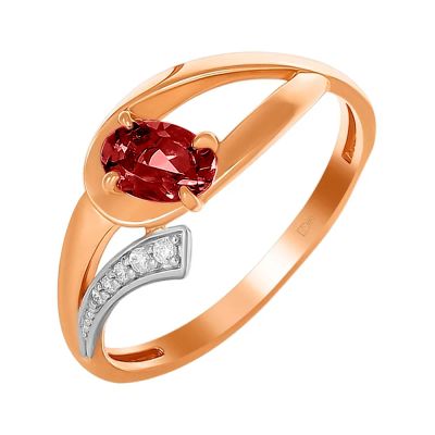 Лот: 23784938. Фото: 1. Кольцо TALANT из золота с гранатом... Кольца, перстни