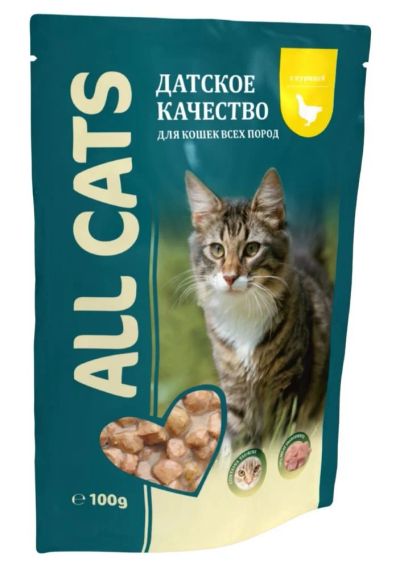 Лот: 7075275. Фото: 1. Корм ALL CATS для кошек всех пород... Корма