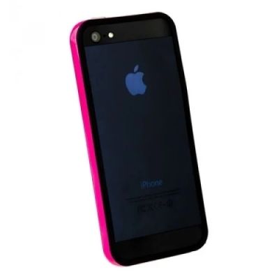 Лот: 3353889. Фото: 1. Бампер ES Apple iPhone 5S Розовый... Чехлы, бамперы