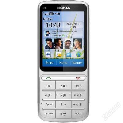Лот: 2062603. Фото: 1. Nokia C3-01 Silver. Кнопочные мобильные телефоны