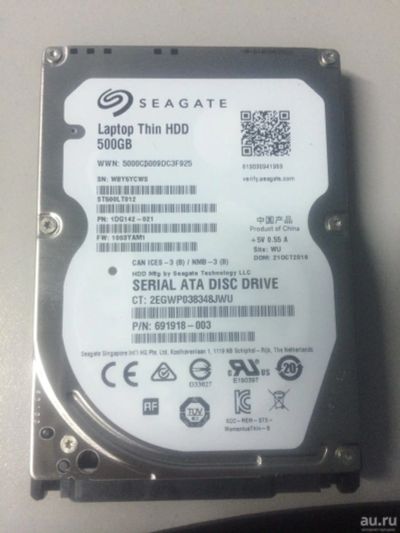 Лот: 9368771. Фото: 1. Жесткий диск Seagate Laptop Thin... Жёсткие диски (HDD)