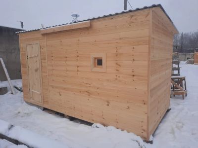 Лот: 22634961. Фото: 1. Каркасная баня 4*2,35, стоимость... Срубы, бани, дома