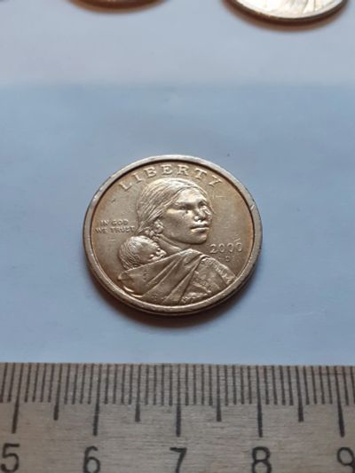 Лот: 18377181. Фото: 1. (№11941) США 1 доллар 2000 г Индианка... Америка