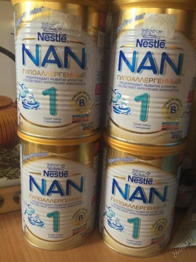 Лот: 5886424. Фото: 1. Детское питание NAN 1 гипоаллергенный... Детское питание