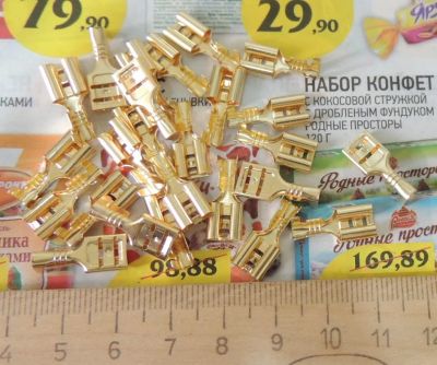 Лот: 9845441. Фото: 1. Контакт, разъём - клемма ножевая... Разъёмы