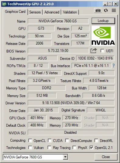 Лот: 15614860. Фото: 1. видеокарта asus 7600gs пассивное... Видеокарты