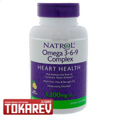 Лот: 11973820. Фото: 1. Рыбий жир Natrol Omega 3-6-9 Complex... Спортивное питание, витамины
