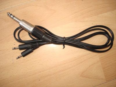 Лот: 3641543. Фото: 1. Шнур 6.3Sс ШТ - 2 ШТ 3.5 1.5м. Шнуры, кабели, разъёмы
