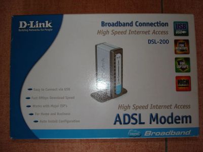 Лот: 19945148. Фото: 1. ADSL Modem D-Link DSL-200. Маршрутизаторы (роутеры)