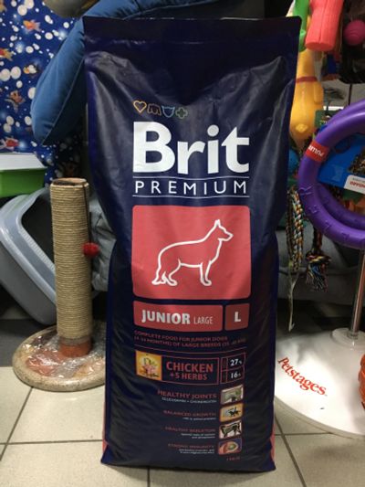 Лот: 12263525. Фото: 1. BRIT Premium Junior large L 15кг... Корма