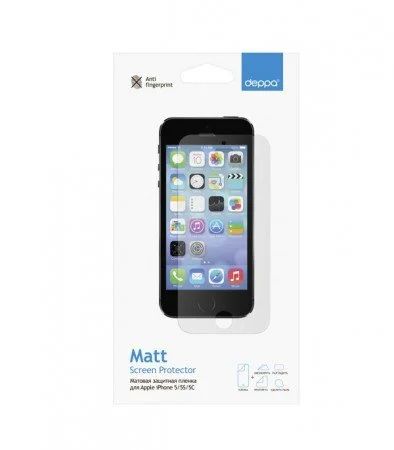Лот: 8987571. Фото: 1. Защитная плёнка iPhone 5, Deppa... Защитные стёкла, защитные плёнки