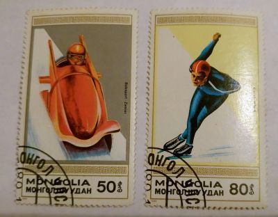Лот: 7045454. Фото: 1. Марки спорт Монгол шуудан 1989г... Марки