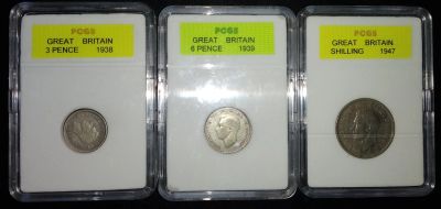 Лот: 11968396. Фото: 1. Великобритания 3 монеты. Великобритания и острова