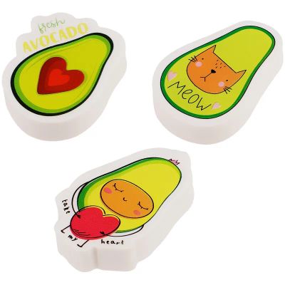 Лот: 20034227. Фото: 1. Ластик MESHU ""Avocado"", набор... Другое (канцелярские и офисные товары)
