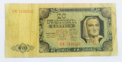 Лот: 20311710. Фото: 1. Польша 20 злотых 1948. Европа