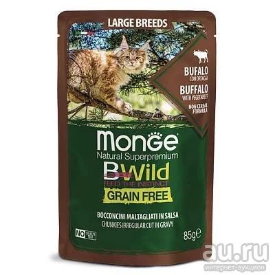 Лот: 16935857. Фото: 1. Monge Cat BWild Grain Free (Монж... Корма