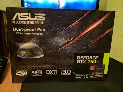 Лот: 10751267. Фото: 1. Видеокарта ASUS GeForce GTX 750Ti... Видеокарты