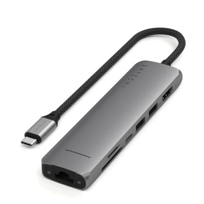 Лот: 24980296. Фото: 1. USB-хаб Satechi 7-в-1 USB-C Slim... USB хабы