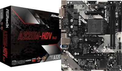 Лот: 20055446. Фото: 1. Материнская плата ASRock B450M-HDV... Комплекты запчастей