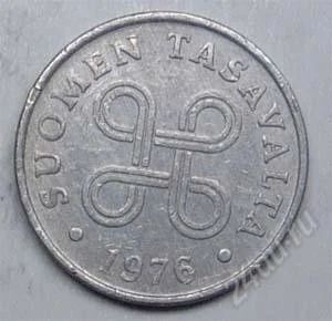 Лот: 1448641. Фото: 1. Финляндия. 1 пенни 1976г. Европа