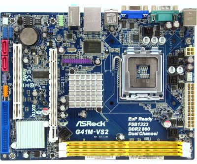 Лот: 9052079. Фото: 1. Материнская плата AsRock G41M-VS2... Материнские платы