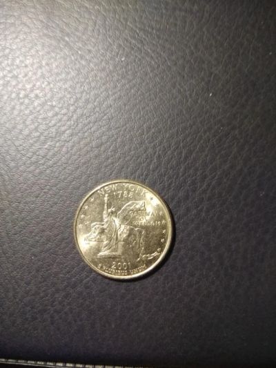 Лот: 10127973. Фото: 1. США 25 центов (квотер) 2001. Нью-Йорк... Америка