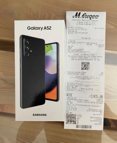 Лот: 17577433. Фото: 1. Samsung galaxy a52 black 4/128. Смартфоны