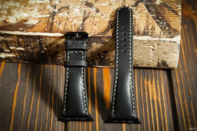Лот: 13759417. Фото: 1. Кожаный ремешок для Apple Watch... Смарт-часы, фитнес-браслеты, аксессуары