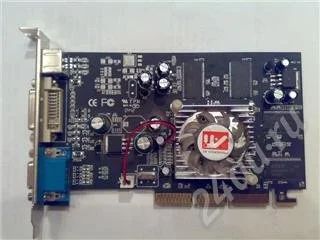 Лот: 170020. Фото: 1. Видеокарта AGP ATI Radeon 9550... Видеокарты