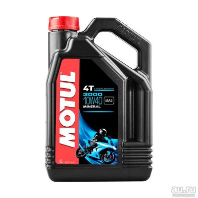 Лот: 17466235. Фото: 1. MOTUL 3000 4T 10W40, 4л. Масла, жидкости