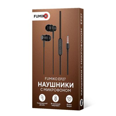 Лот: 25794264. Фото: 1. Наушники проводные FUMIKO EP27... Наушники, гарнитуры