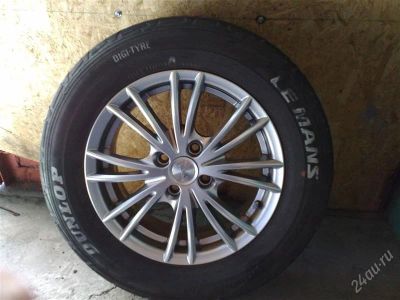 Лот: 1694472. Фото: 1. диски K&K R15 + шины Dunlop LM... Шины на дисках