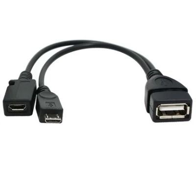 Лот: 3346099. Фото: 1. Micro USB Host OTG Y кабель... Дата-кабели, переходники