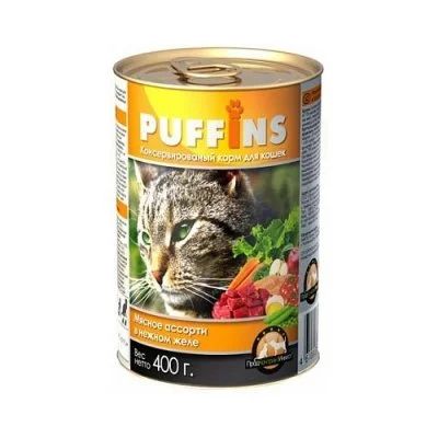 Лот: 14702469. Фото: 1. Puffins (Паффинс) желе Мясное... Корма
