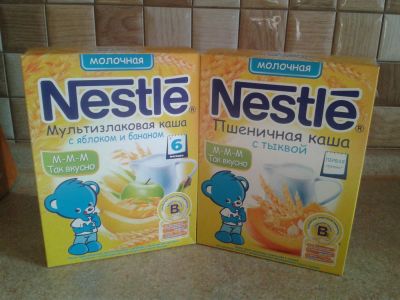 Лот: 6937132. Фото: 1. Кашки Nestle. Детское питание