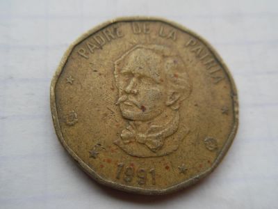 Лот: 8376660. Фото: 1. Доминикана 1 песо 1991. Америка