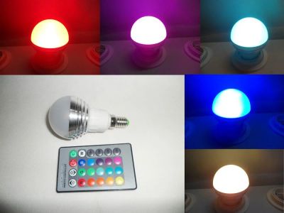 Лот: 11582528. Фото: 1. RGB Цветная LED Лампа С Пультом... Другое освещение