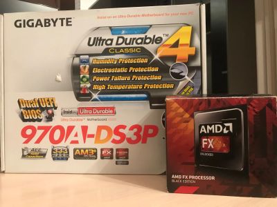 Лот: 14903554. Фото: 1. Компьютерная Сборка Gigabyte 970... Комплекты запчастей